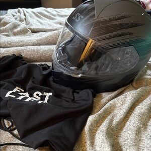SS Black and Gray Motorcycle Helmet